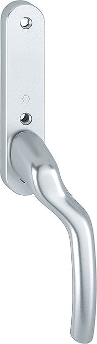 Handtag med långskylt till spanjolettdörrar HOPPE Tokyo 0710VK/350KL utan urtag - Höger - Silver