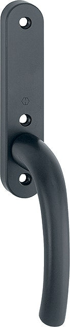 Handtag med långskylt till spanjolettdörrar HOPPE Tokyo 1710RH/350KL - Utan hål - Aluminium F9714 Mattsvart - Rakt