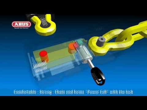 MC-lås ABUS Granit Extreme X-Plus 59 med kätting