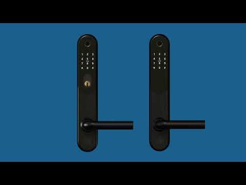 Komplett smart digitalt dörrlåspaket BG 5000 Svart med manuell regling