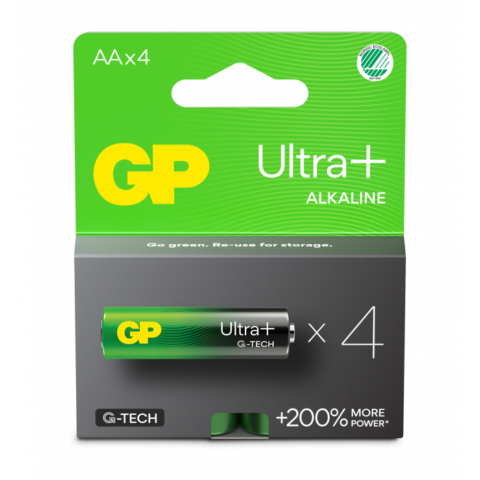 Engångsbatteri GP Ultra+ AA / LR6 4-pack