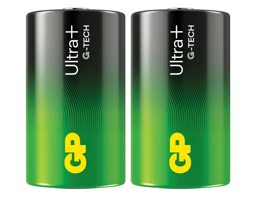 Engångsbatteri GP Ultra+ D / LR20 2-pack