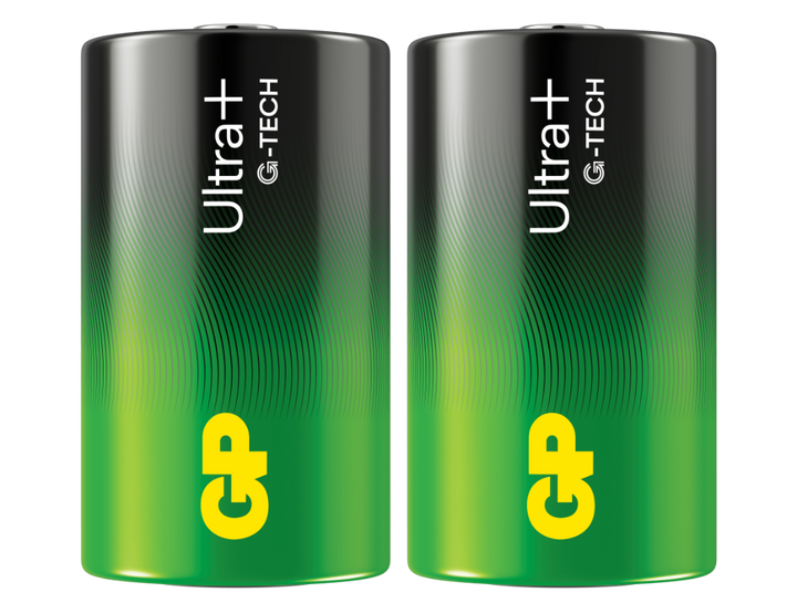 Engångsbatteri GP Ultra+ D / LR20 2-pack