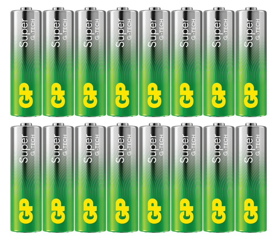 Engångsbatteri GP Super AA / LR6 - 16-pack