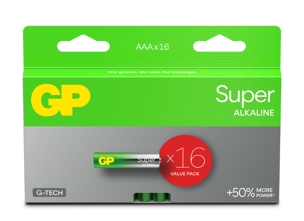 Engångsbatteri GP Super AAA / LR03 - 16-pack