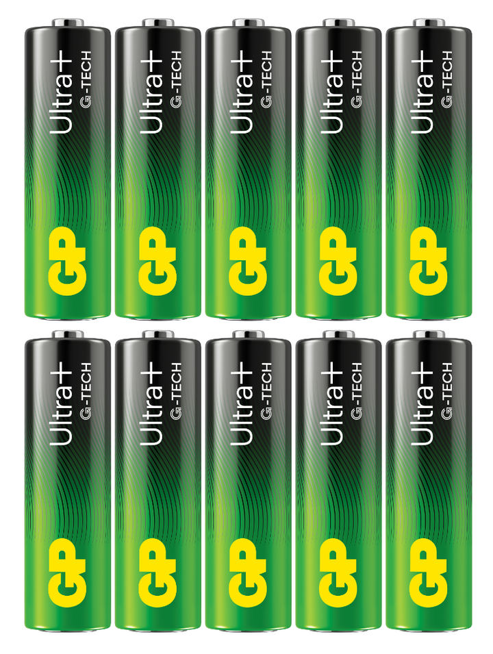 Engångsbatteri GP Ultra+ AA /  LR6 - 10-pack