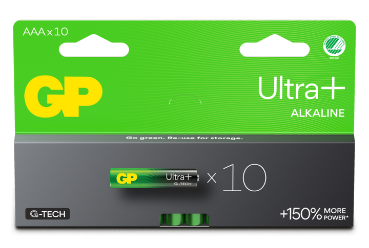 Engångsbatteri GP Ultra+ AAA / LR03 10-pack
