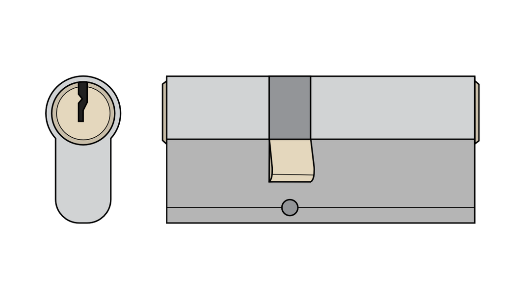 Eurocylinder ASSA 12M22 dubbelcylinder med ASSA d12 låsning