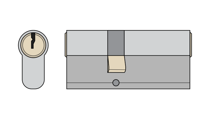Eurocylinder ASSA 12M22 dubbelcylinder med ASSA d12 låsning