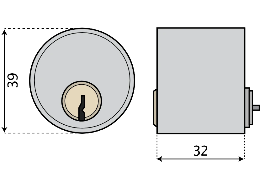 Rund säkerhetscylinder ASSA 711 – bild 2 – St George