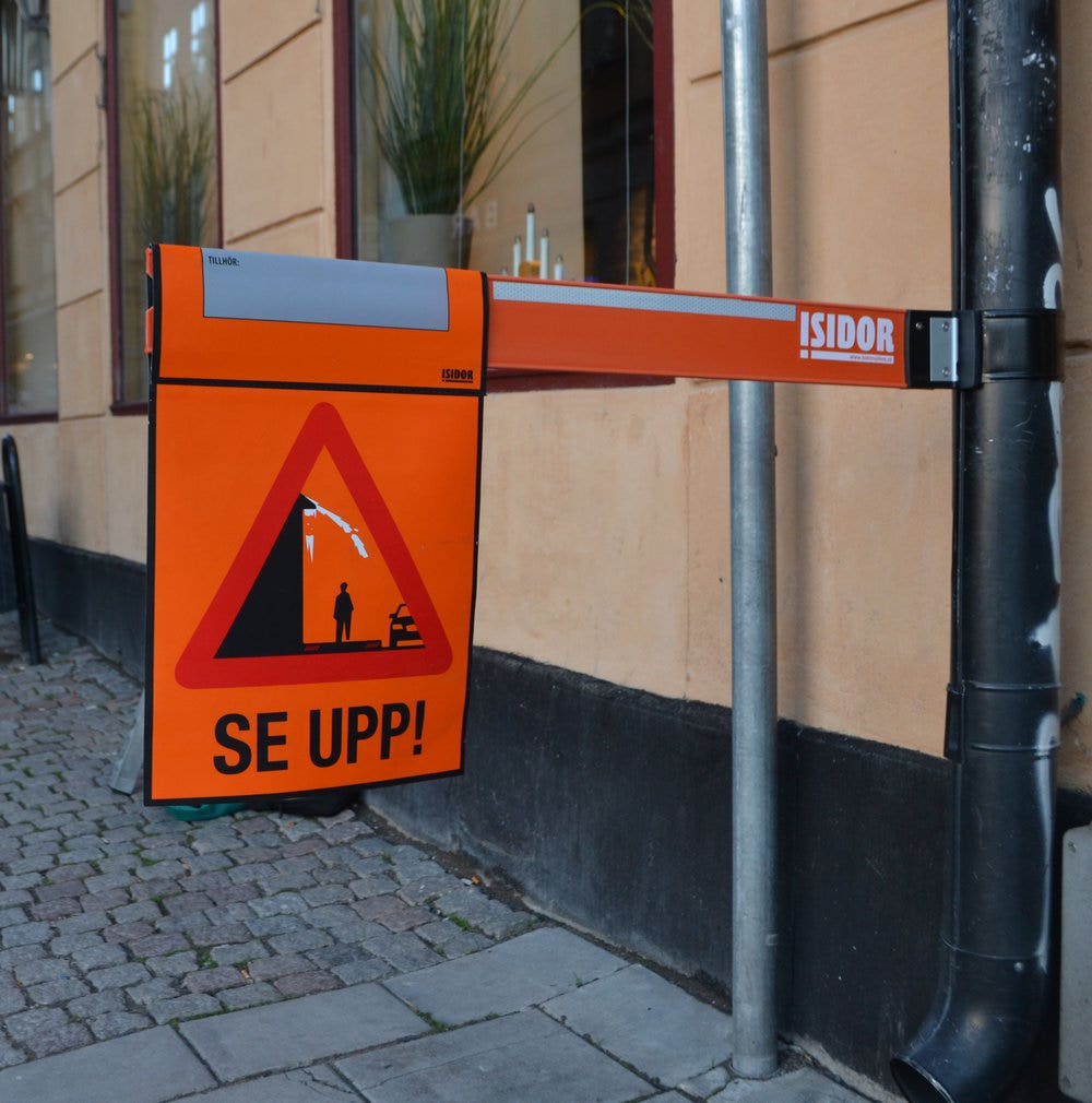 Varningssystem för snö- och isras Isidor - Kort bom