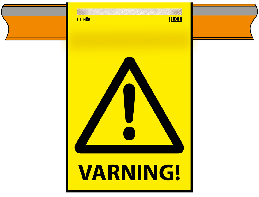 Varningsflagga "Varning" till Isidor varningssystem