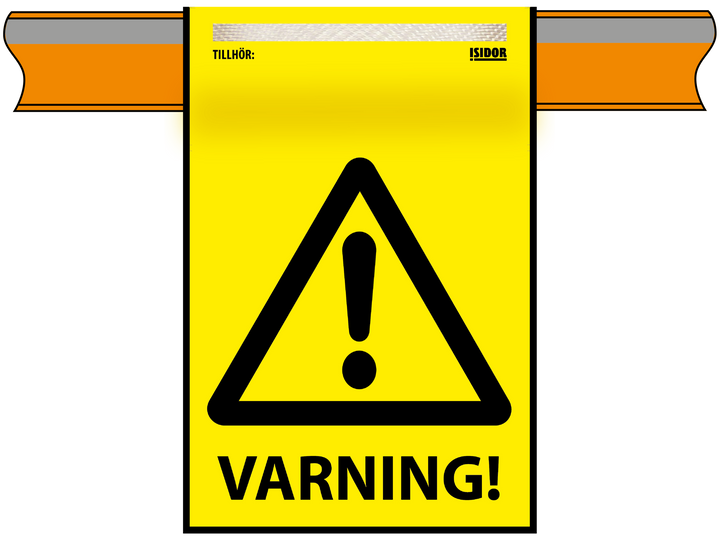 Varningsflagga "Varning" till Isidor varningssystem