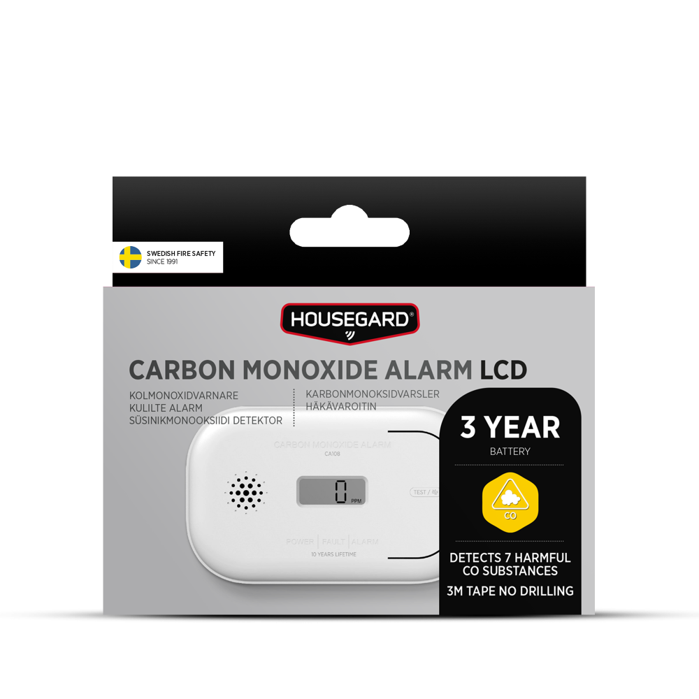 Kolmonoxidvarnare Housegard CA108 - Förpackning