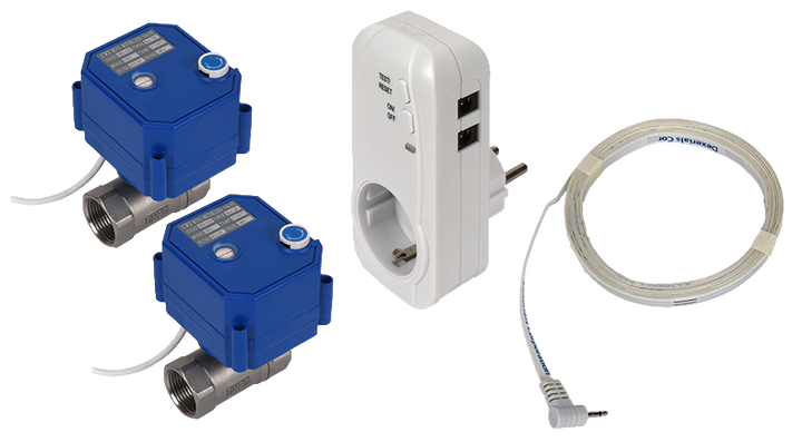 Läckagebrytare WaterFuse® Plugin med två ventiler