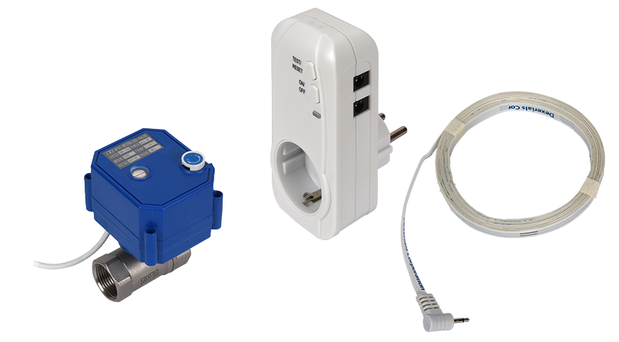 Läckagebrytare WaterFuse® Plugin med en ventil