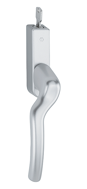 Låsbart fönsterhandtag HOPPE Tokyo 0710/U955S - Vänster - Teknisk ritning med mått