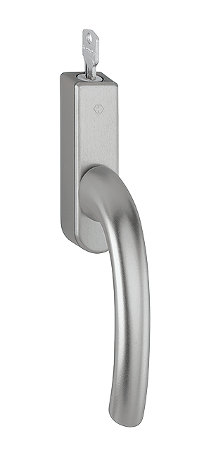 Låsbart fönsterhandtag HOPPE Tokyo 0710/U955S - Rakt - Teknisk ritning med mått