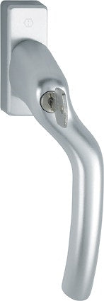 Låsbart fönsterhandtag HOPPE Tokyo 0710VKS/U14Z - Aluminium F1 (Silver) - Höger