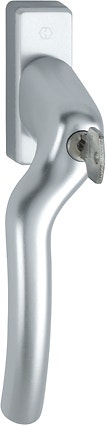 Låsbart fönsterhandtag HOPPE Tokyo 0710VKS/U14Z - Aluminium F1 (Silver) - Vänster