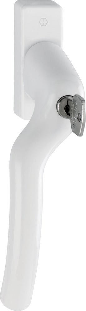 Låsbart fönsterhandtag HOPPE Tokyo 0710VKS/U14Z - Aluminium F9010 (Vitlack) - Vänster