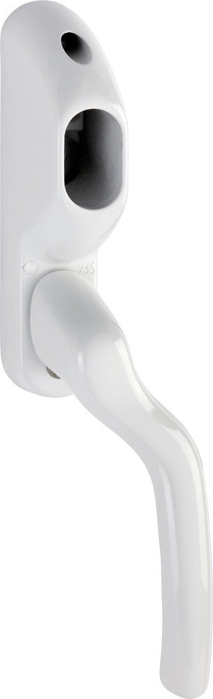 Låsbart handtag till fönster / altandörr HOPPE Tokyo 0710VK/93S - Aluminium F9010 (Vit) - 8 x 43 mm - Höger