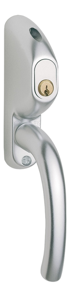 Låsbart handtag till fönster / altandörr HOPPE Tôkyô 1710RH/93S - Rakt - Silver