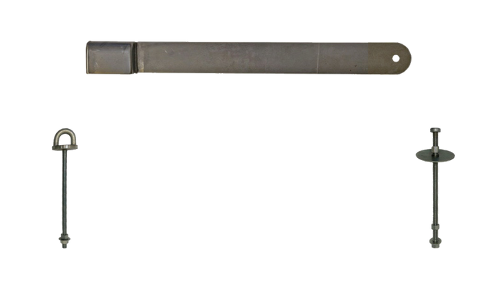 Låsbom 120 cm till portar, dubbeldörrar m fl