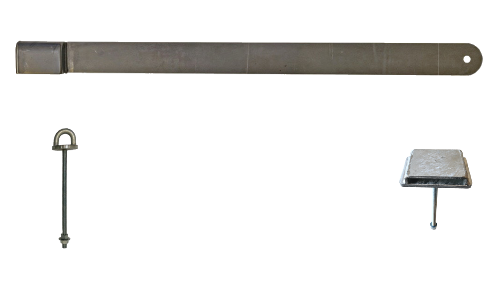 Låsbom 180 cm till breda dubbeldörrar, portar m fl