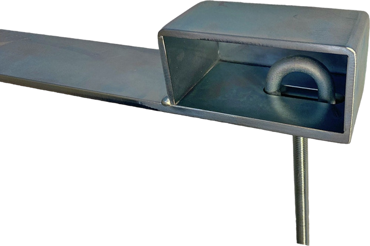 Låsbom 180 cm till breda dubbeldörrar, portar m fl med hänglåsbeslsag