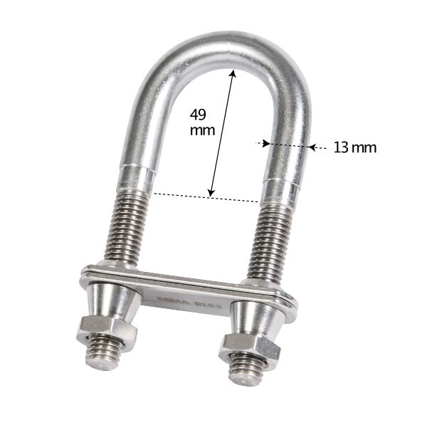 Godkänd låsbygel BEMA RLB-3 - Ritning med mått