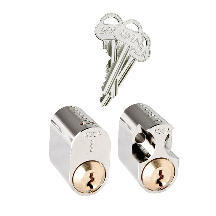 Oval dubbelcylinder ASSA 702 för ut- och insidan