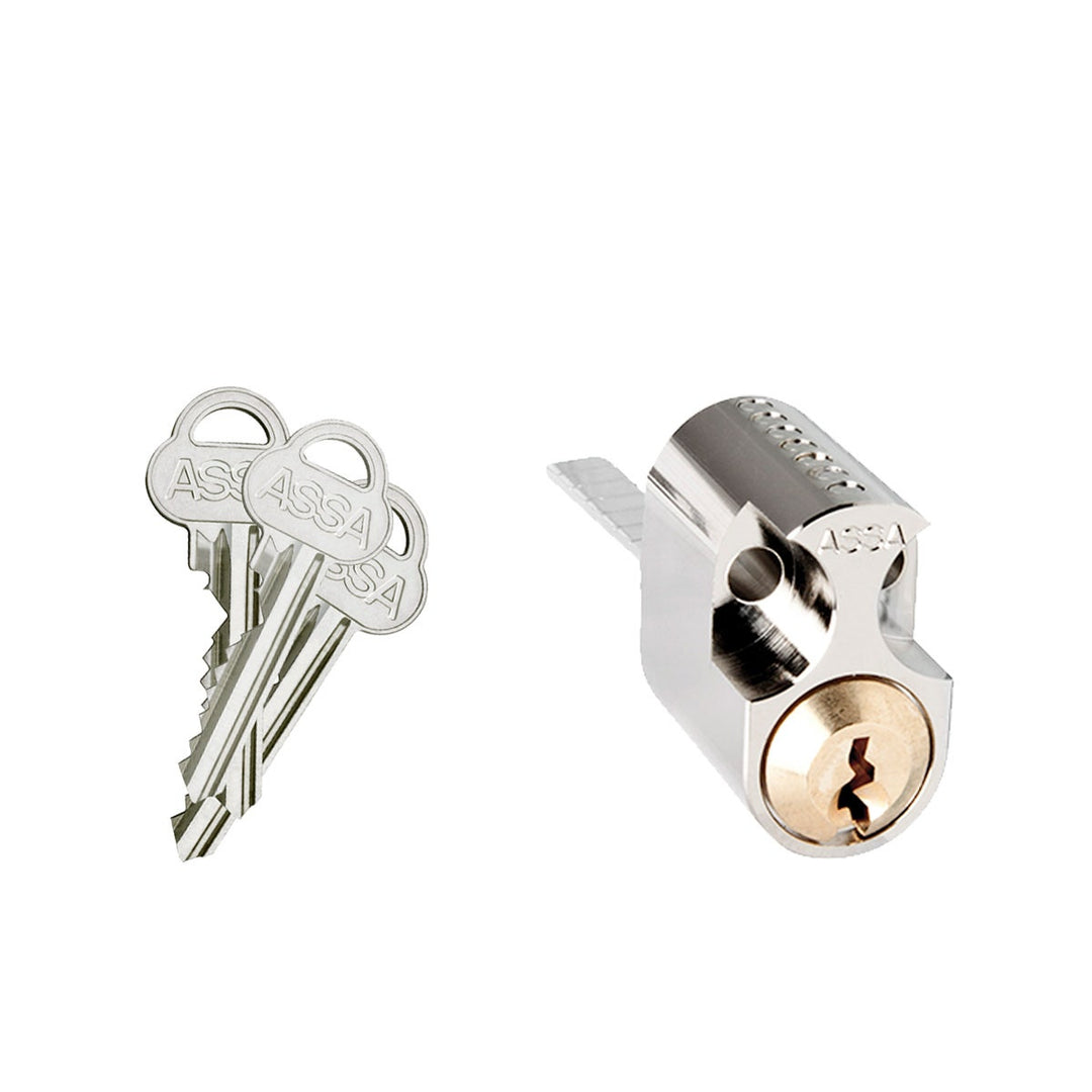 Oval enkelcylinder till insidan med spanjolett ASSA 709