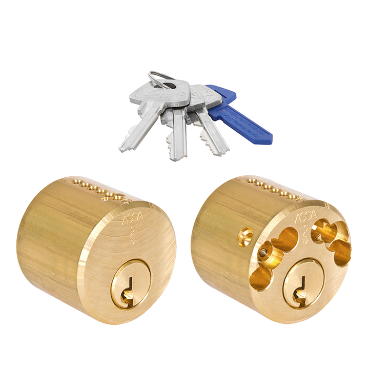 Rund dubbelcylinder för ut- och insidan ASSA d12 1212