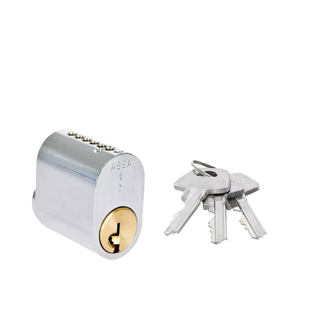 Oval enkelcylinder ASSA Basic 1301 utan kopieringsskydd – St George