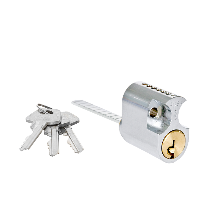 Oval rokoko låscylinder med lång medbringare ASSA Basic 1309 - Utan kopieringsskydd