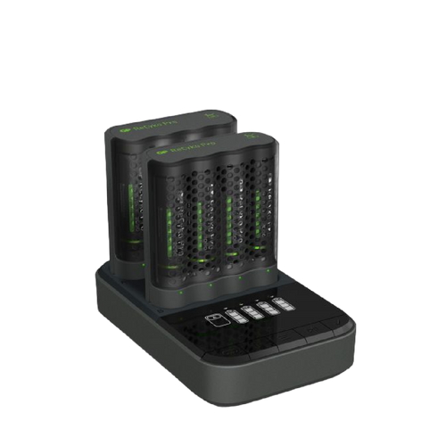 Laddstation M461 GP ReCyko Pro AA / AAA med 2 st batteriladdare och 8 st Photoflash-batterier