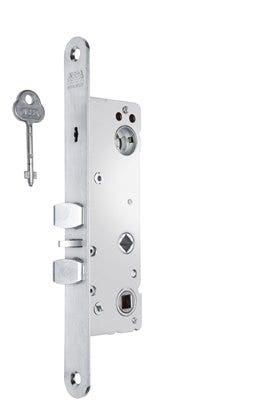 Låshus med förreglat cylinderfall och tryckesfall ASSA 721 - 35 - Höger