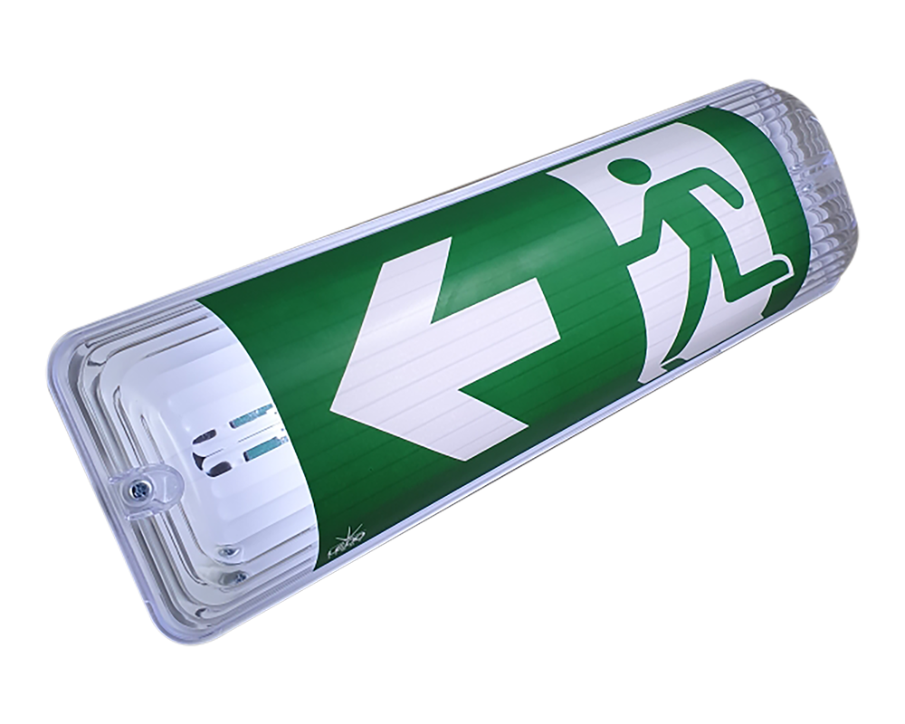 LED-belyst utrymningsarmatur LedoUltra komplett 24m