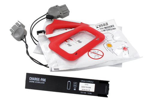 UTGÅTT - 2 par ersättningselektroder och 1st batteri till LIFEPAK CR Plus