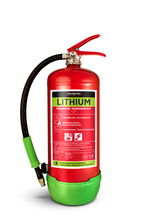 Lithium / AVD brandsläckare 6 liter Housegard