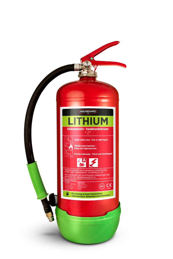 Lithium / AVD brandsläckare 6 liter Housegard