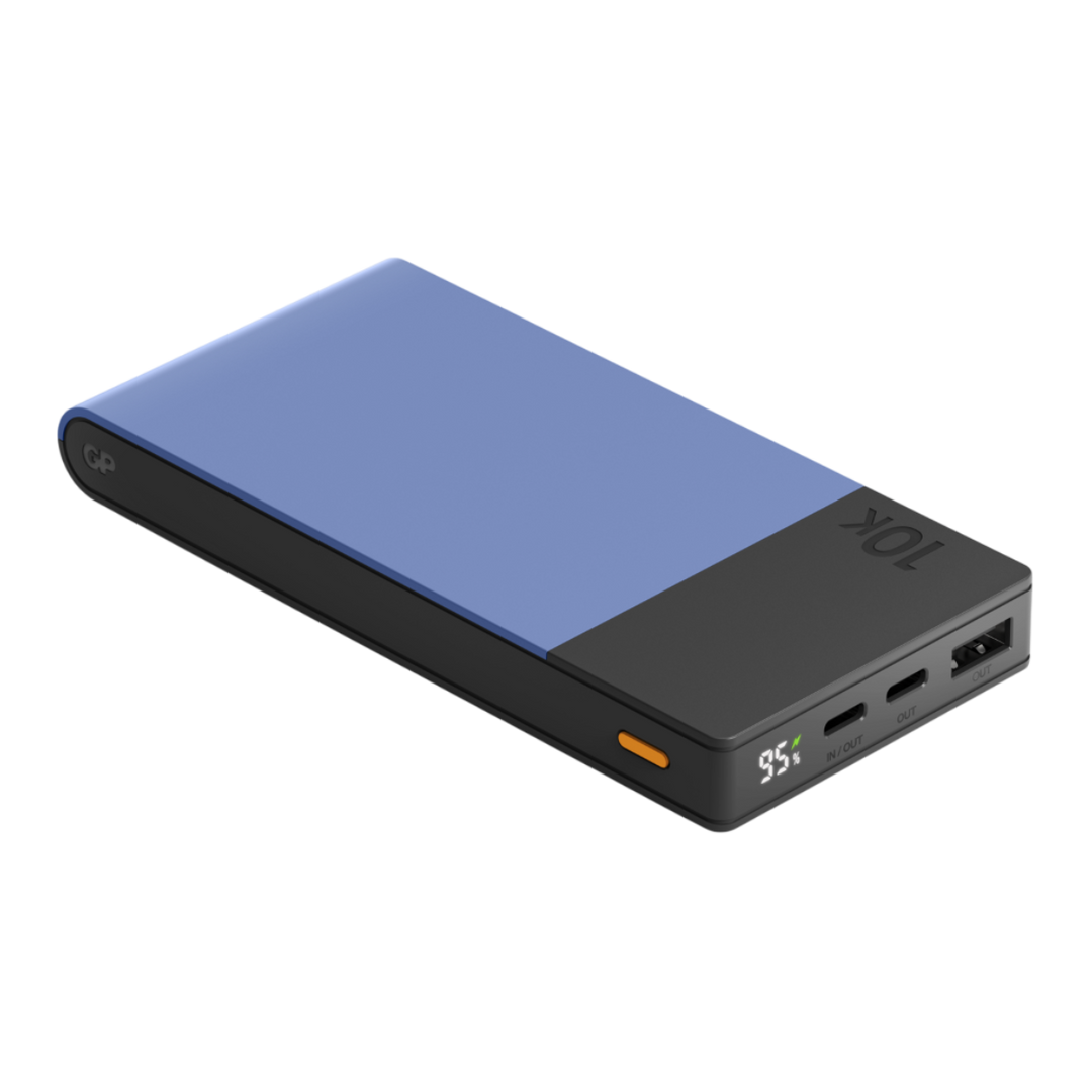GP Powerbank M2+ med 10.000 mAh - Blå
