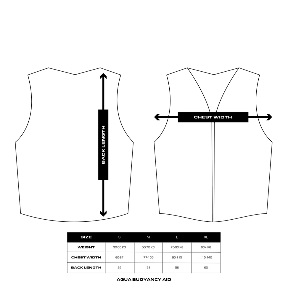 NEW- Storleksguide- Aqua