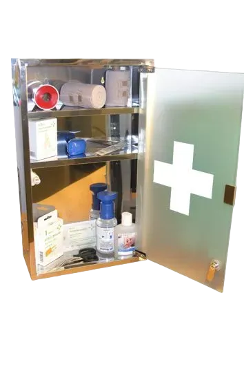 MAIN- 30623 -Medicinskåp Vitri med låsbar glasdörr