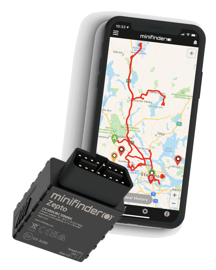 Spårsändare / GPS tracker MiniFinder® Zepto 4G till fordon