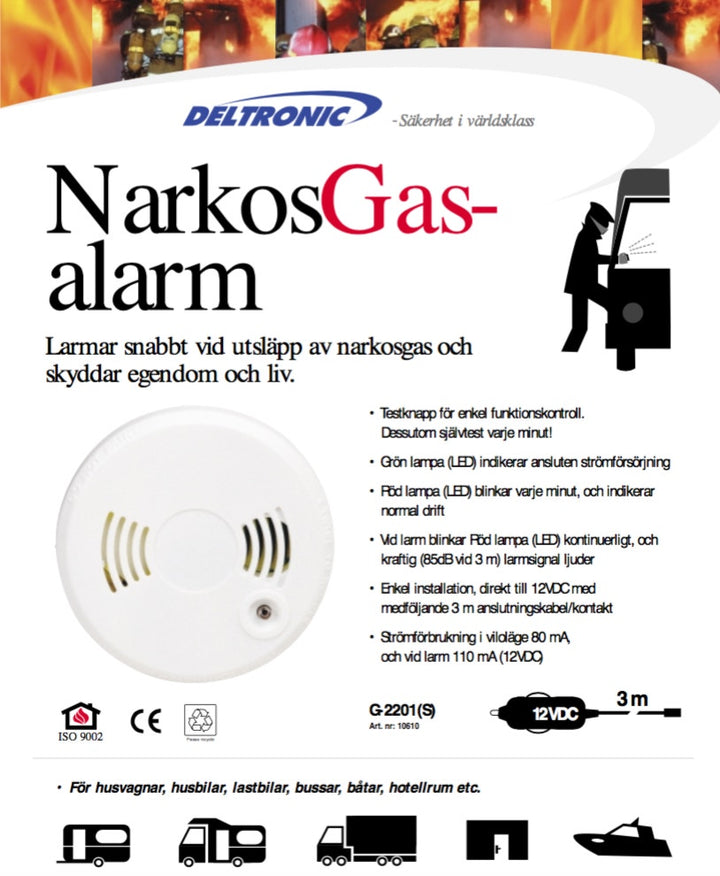 Narkosgasvarnare Deltronic till husbilen mm – bild 2 – St George