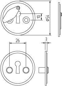 Godkänd nyckelskylt till 7-tillhållarlås ASSA 5311