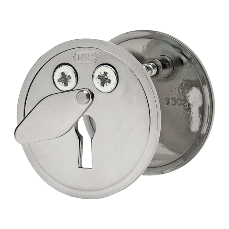 Godkänd nyckelskylt ASSA 9302 krom till EVO Connect tillhållarlås