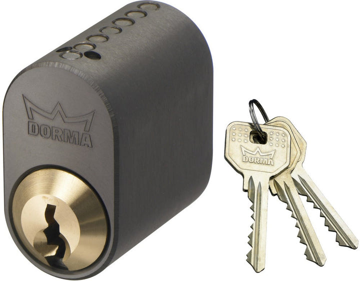 Oval enkelcylinder för utsidan Dorma DC500 - Grafit